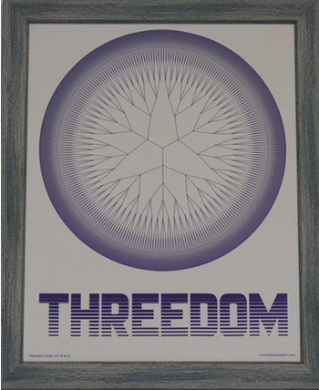 Threedom Custom Framed Art - Retro